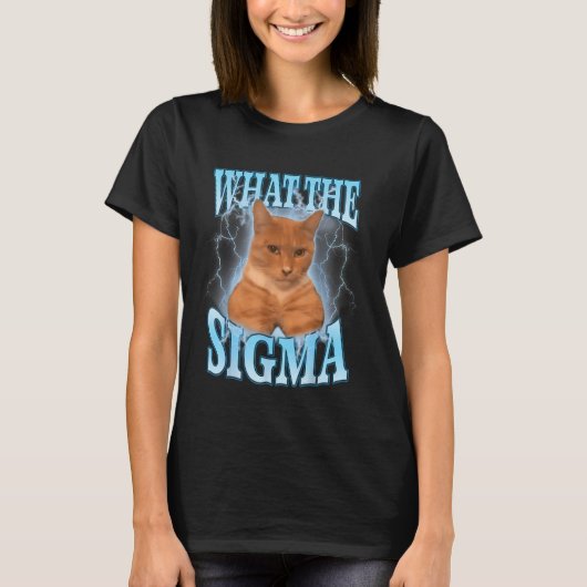 Was Sigma Meme Cat T-Shirt (Vorderseite)