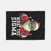Was Sigma Santa Funny Christmas Meme Xmas Riz Fleecedecke (Vorderseite (Horizontal))