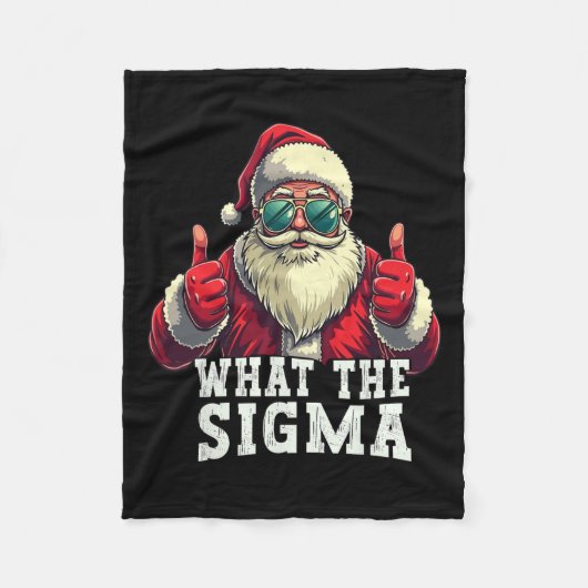 Was Sigma Santa Funny Christmas Meme Xmas Riz Fleecedecke (Vorderseite)