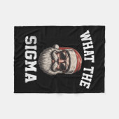 Was Sigma Santa Funny Christmas Meme Xmas Riz Fleecedecke (Vorderseite (Horizontal))