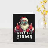 Was Sigma Santa Funny Christmas Meme Xmas Riz Karte (Gelbe Blume)