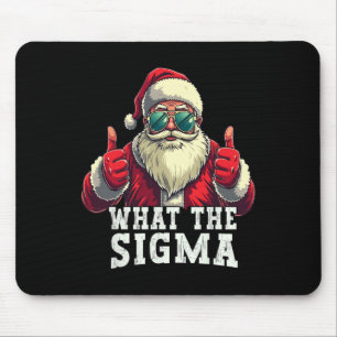 Was Sigma Santa Funny Christmas Meme Xmas Riz Mousepad