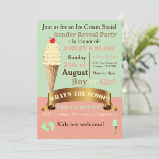 Was sind die Einladungen zum Thema Geschlechtergle (Stehend Vorderseite)