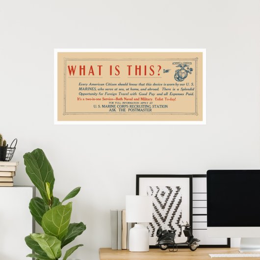 Was sind diese US-Marines? Poster (Heimbüro)