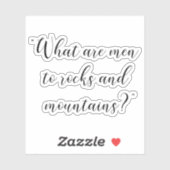 Was sind Männer für Felsen und Berge Jane Austen Aufkleber (Blatt)