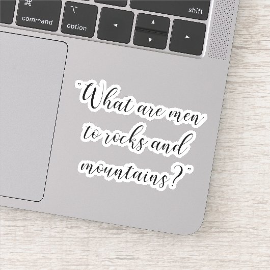 Was sind Männer für Felsen und Berge Jane Austen Aufkleber (Detail)