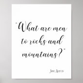 Was sind Männer für Felsen und Berge Jane Austen Poster (Vorne)
