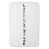 Was sind süße Wangen? Badematte (Vorderseite Vertikal)