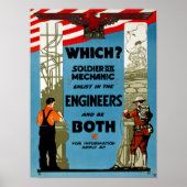 Was? Soldat oder Mechaniker Poster (Vorne)
