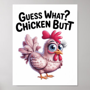 Was soll das Hühnerhintern Clic Kids Joke Design _ Poster