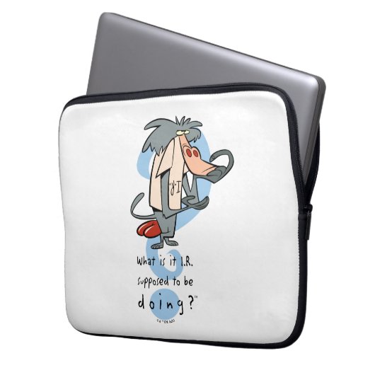 Was soll das I.R. tun?™ Laptopschutzhülle (Vorderseite Links)