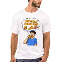 "Was soll ich essen? – Lustiges T-Shirt für Foodie