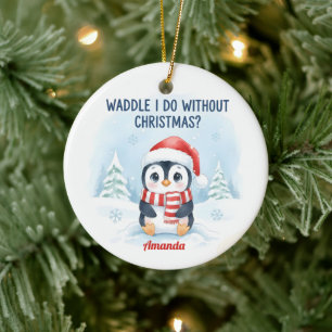 Was soll ich ohne Weihnachten machen Lustiges Weih Keramik Ornament