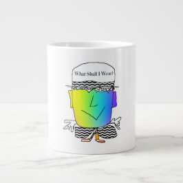 Was soll ich tragen? Comic Funny Jumbo-Tasse
