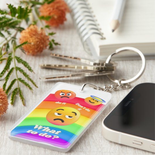 Was soll ich tun? schlüsselanhänger (Vorderseite rechts)