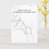 Was soll ich zum Muttertag sagen? Karte (Gelbe Blume)