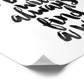 Was soll sein, wird immer einen Weg finden Poster (Ecke)