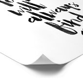 Was soll sein, wird immer einen Weg finden Poster (Ecke)