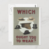 Was sollte man tragen_Propaganda Poster Postkarte (Vorne/Hinten)