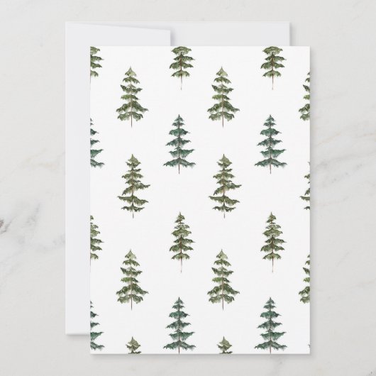 Was Spaß Pine Trees Grüne Feier Einladung (Rückseite)