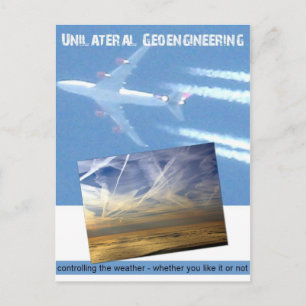 Was sprüht dieses Flugzeug? Postkarte