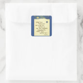 Was steckt hinter uns ...Emerson Zitat zeichnend M Quadratischer Aufkleber (Tasche)