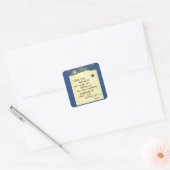 Was steckt hinter uns ...Emerson Zitat zeichnend M Quadratischer Aufkleber (Umschlag)