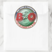 Was stinkt in Washington? Runder Aufkleber (Tasche)