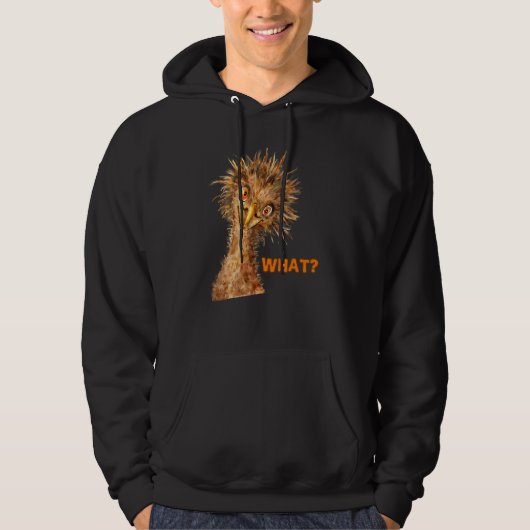 Was Strauß Frecher Vogel Hoodie (Vorderseite)