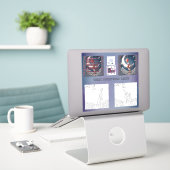 Was Süßes aufklebt Aufkleber (Laptop auf Schreibtisch)