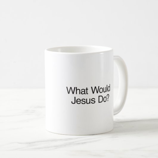 Was täte Jesus? Kaffeetasse (VorderseiteRechts)
