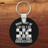 Was Teil von 1.d4 d5 2.c4 Sie nicht verstehen Schlüsselanhänger (Vorderseite)