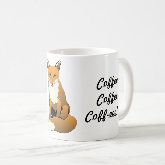 Was trinkt der Fox? Kaffee-Tasse Kaffeetasse (VorderseiteRechts)