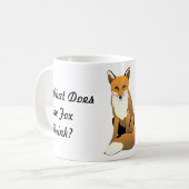 Was trinkt der Fox? Kaffee-Tasse Kaffeetasse (Vorderseite Links)