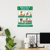 Was tun in der Pause Klassenzimmer-Anker-Diagramm Poster (Heimbüro)