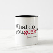 Was tun Sie Aussenseiter? Zweifarbige Tasse (Mittel)