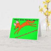 Was tut der Fuchs sagen? Karte (Gelbe Blume)