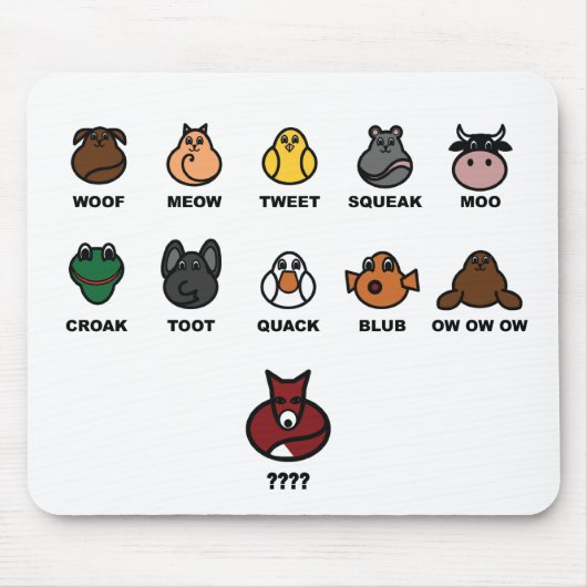 Was tut der Fuchs sagen? Mousepad (Vorne)