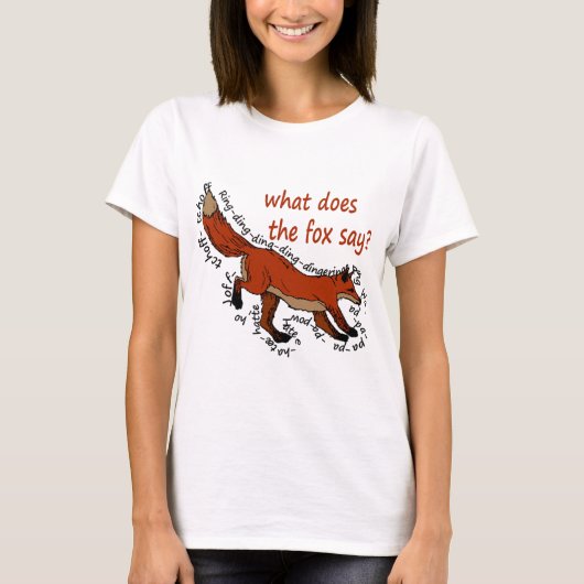 Was tut der Fuchs sagen? T-Shirt (Vorderseite)