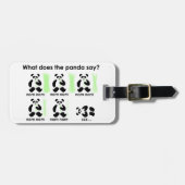 Was tut der Panda sagen? Gepäckanhänger (Vorderseite horizontal)