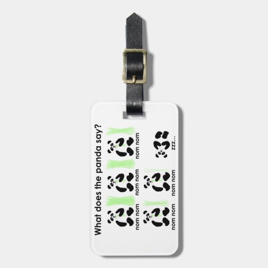 Was tut der Panda sagen? Gepäckanhänger (Vorderseite vertikal)