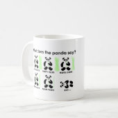 Was tut der Panda sagen? Kaffeetasse (Vorderseite Links)