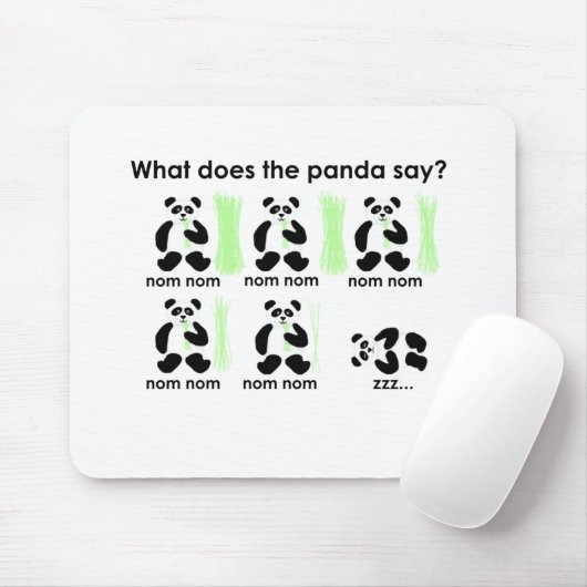 Was tut der Panda sagen? Mousepad (Mit Mouse)