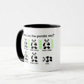 Was tut der Panda sagen? Tasse (Vorderseite Links)