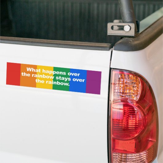 Was über dem Regenbogen geschieht, bleibe über Autoaufkleber (Auf Lkw)