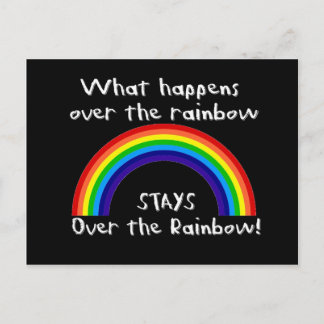 Was über dem Regenbogen passiert... Postkarte