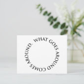 Was um uns herum geschieht, kommt postkarte (Stehend Vorderseite)