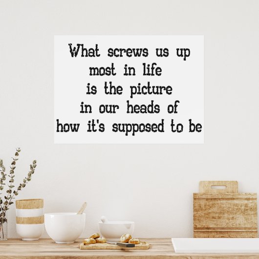 Was uns am meisten am Leben spannt Zitat Poster gr (Küche)