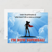 Was uns nicht umbringt, macht uns stärker! postkarte (Vorne/Hinten)