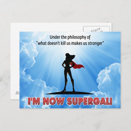 Was uns nicht umbringt, macht uns stärker! postkarte (Vorne/Hinten)